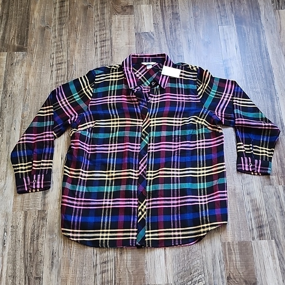 NWT CJ Banks Flannel Sz 1X